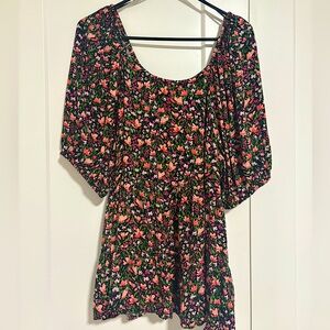 Como Blu‎ Floral Off the Shoulder Summer Top Half Sleeve Shirt Plus Size 2X